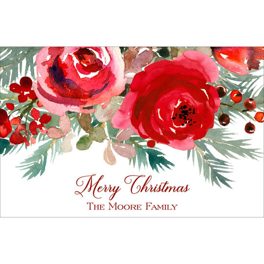 Christmas Rose Spray Placemats